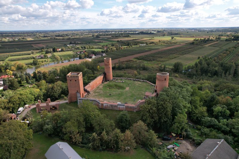 Aerial drone photo, castle